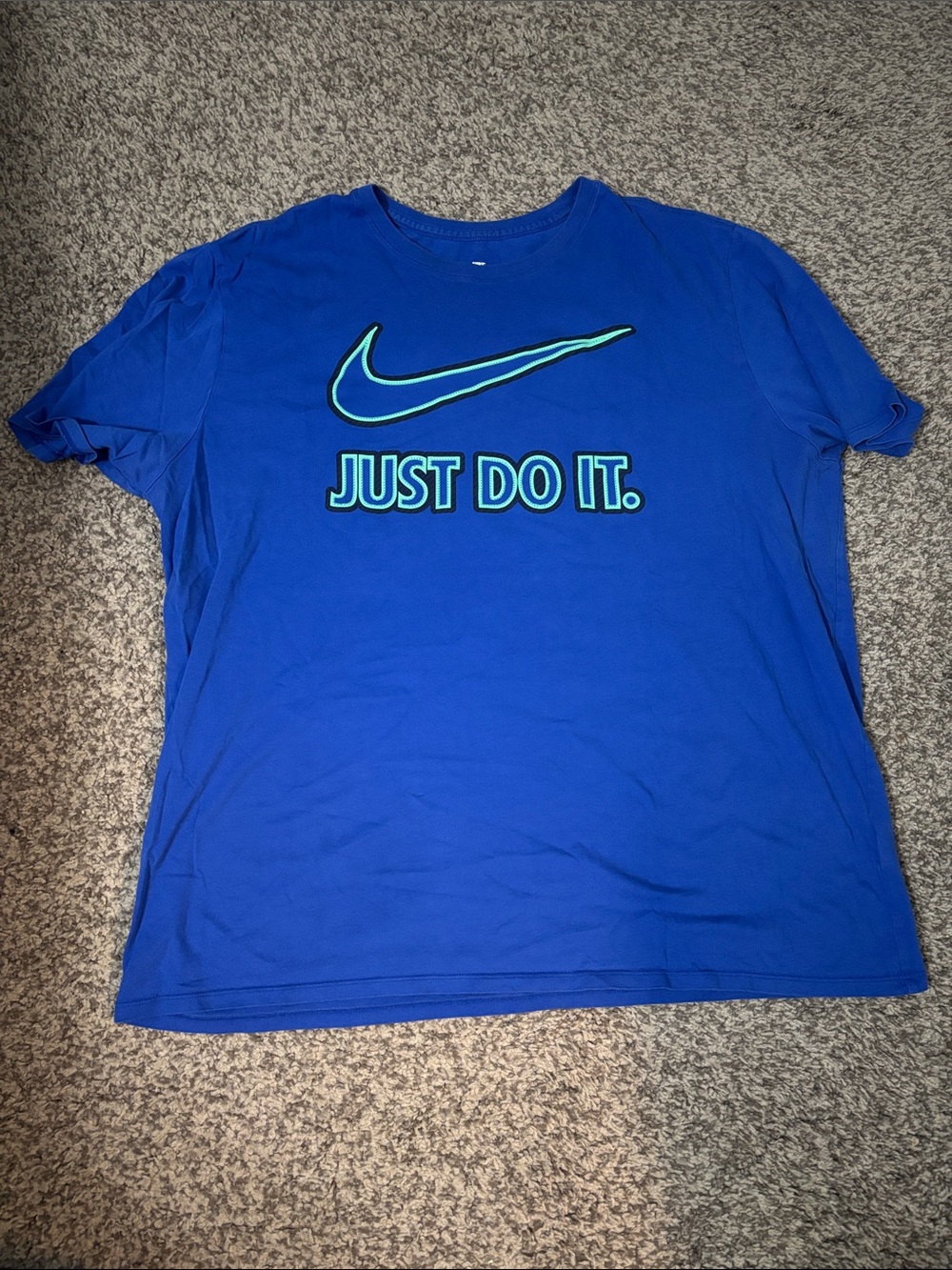 Nike Royal Blue Short-Sleeve 'Just Do It.' Logo Tee